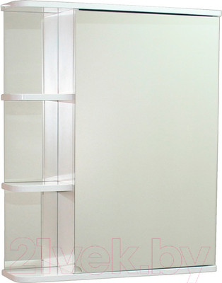 Шкаф с зеркалом для ванной СанитаМебель Камелия-09.60 (правый, белый)