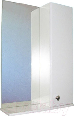 Шкаф с зеркалом для ванной СанитаМебель Камелия-11.50 Д2 (правый, белый)