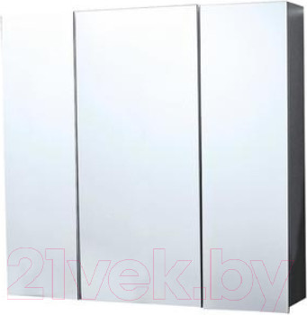 Шкаф с зеркалом для ванной СанитаМебель Камелия-13.74 (белый)
