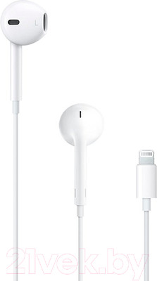 Наушники-гарнитура Apple EarPods с разъемом Lightning MMTN2 / MWTY3