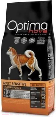Сухой корм для собак Optimanova Adult Sensitive Salmon & Potato (2кг)
