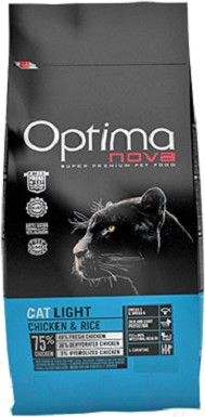Сухой корм для кошек Optimanova Light Chicken & Rice (8кг)