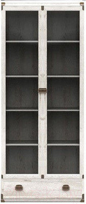 Шкаф с витриной Black Red White Индиана JWIT 2d1s (сосна каньон)