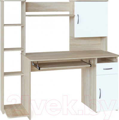 Компьютерный стол Сокол-Мебель КСТ-11.1 (дуб сонома/белый)