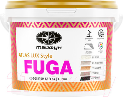Фуга цементная Тайфун Atlas Lux Style №001 (2кг, белый)