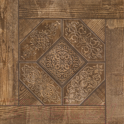 Плитка Beryoza Ceramica Рустик орех (412x412)