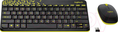 Комплект клавиатура и мышь Logitech MK240 920-008213 / 920-008198 (черный)