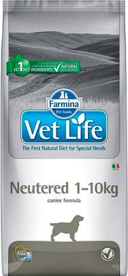Сухой ветеринарный корм для собак Farmina Vet Life Neutered 1-10 (2кг)