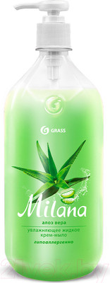 Мыло жидкое Grass Milana Алоэ вера / 126601 (1л)
