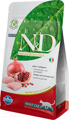 Сухой корм для кошек Farmina N&D Grain Free Cat Chicken & Pomegranate Adult (5кг)