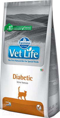Сухой ветеринарный корм для кошек Farmina Vet Life Diabetic (2кг)