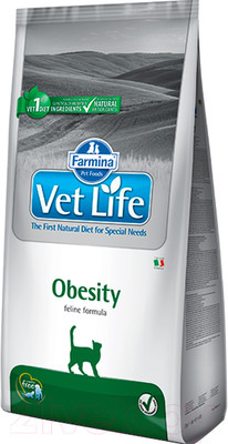 Сухой ветеринарный корм для кошек Farmina Vet Life Obesity (2кг)