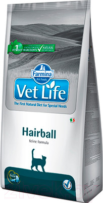 Сухой ветеринарный корм для кошек Farmina Vet Life Hairball (2кг)