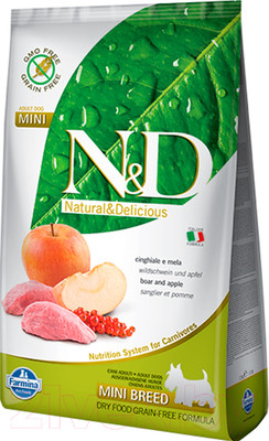 Сухой корм для собак Farmina N&D Grain Free Boar & Apple Adult Mini (2.5кг)