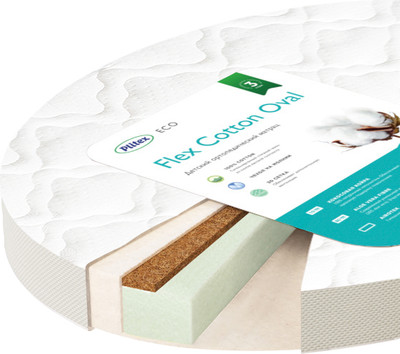Матрас в кроватку Plitex Flex Cotton Oval ФК-01/3