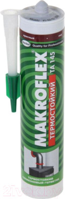 Герметик силиконовый Makroflex TA 145 термостойкий (300мл, красный)