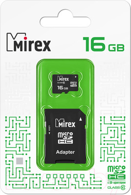 Карта памяти Mirex microSDHC (Class 10) 16GB (13613-AD10SD16)