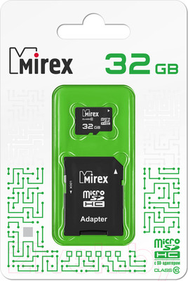 Карта памяти Mirex microSDHC (Class 10) 32GB (13613-AD10SD32)