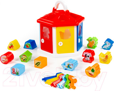 Сортер Полесье Логический домик / 6196 (в сеточке)