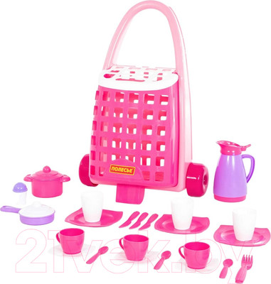 Набор игрушечной посуды Полесье Забавная с набором детской посуды / 44389 (31эл)