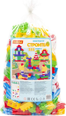 Конструктор Полесье Строитель Макси / 0552 (253эл, в мешке)