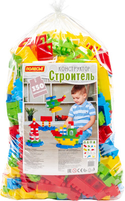 Конструктор Полесье Строитель Макси-плюс / 1016 (350эл, в мешке)