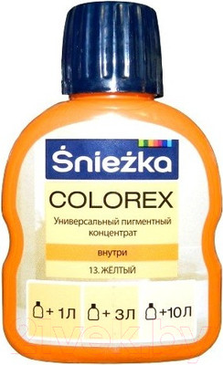 Колеровочный пигмент Sniezka Colorex 13 (100мл, желтый)