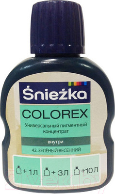 Колеровочный пигмент Sniezka Colorex 42 (100мл, весенне-зеленый)