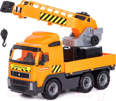 Автомобиль-кран Полесье Volvo с поворотной платформой / 8824 (в сеточке)