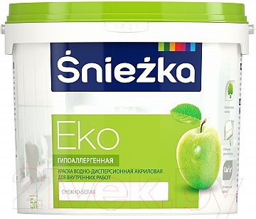 Краска Sniezka Eko (5л, белоснежный)