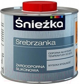Эмаль Sniezka Srebrzanka жароустойчивая (500мл, серебристый)