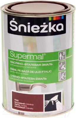 Эмаль Sniezka Supermal масляно-фталевая (800мл, вишневый)