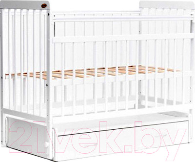 Детская кроватка Bambini Euro Style М / 01.10.04 (белый)