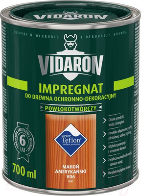 Защитно-декоративный состав Vidaron Impregnant V06 Американское красное дерево (700мл)