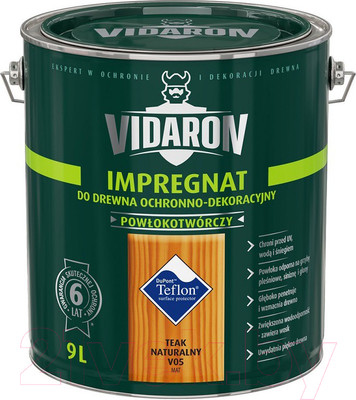 Защитно-декоративный состав Vidaron Impregnant V05 Натуральный тик (9л)