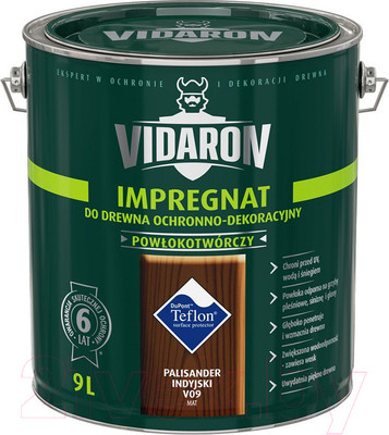 Защитно-декоративный состав Vidaron Impregnant V09 Индийский палисандр (9л)