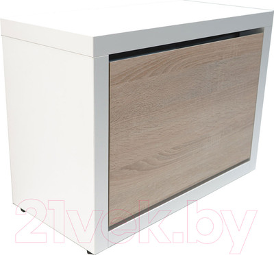 Тумба в прихожую Элана 1.60 (белый/дуб сонома)