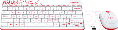 Комплект клавиатура и мышь Logitech MK240 920-008212 / 920-008160 (белый)