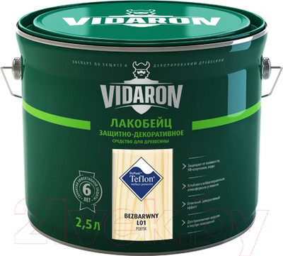 Лакобейц Vidaron L01 Бесцветный (2.5л)
