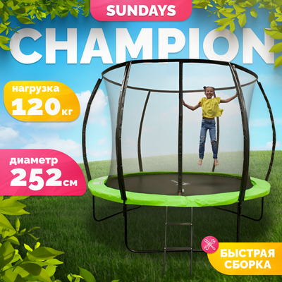 Батут Sundays Champion Premium-D252 (с ограждением)