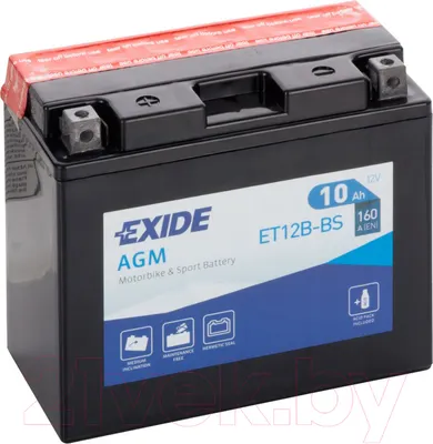 Мотоаккумулятор Exide ET12B-BS (10 А/ч)