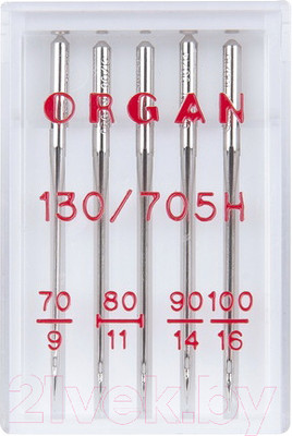 Набор игл для бытовой швейной машины Organ 5/70-100 (универсальные)
