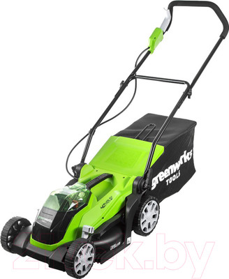 Газонокосилка аккумуляторная Greenworks G40LM35 40V 35см / 2501907 (без АКБ и ЗУ)