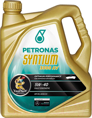Моторное масло Petronas Syntium 3000 AV 5W40 70179M12EU/18285019 (5л)