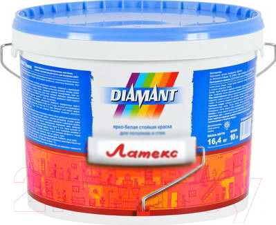 Краска Diamant Эко-Латекс акриловая (10л, белый)