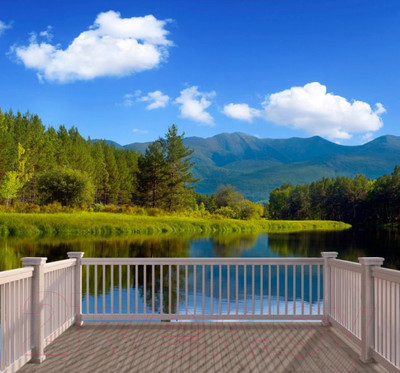 Фотообои листовые Твоя планета Люкс Летняя веранда (291x272)