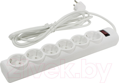 Сетевой фильтр Defender DFS-153 / 99490 (3м, 6 розеток, белый)
