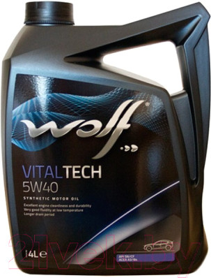 Моторное масло WOLF VitalTech 5W40 / 16116/4 (4л)