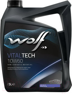Моторное масло WOLF VitalTech 10W60 / 24118/5 (5л)