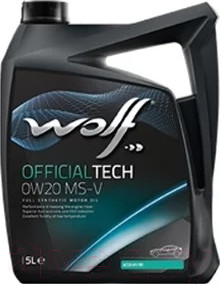 Моторное масло WOLF OfficialTech 0W20 MS-V / 65617/5 (5л)